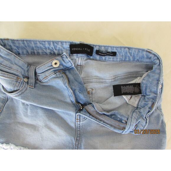 Thrashed Micro Kendall+Kylie‎ Denim The Drifter High Rise Shorts Sz 9/29 - Picture 4 of 9